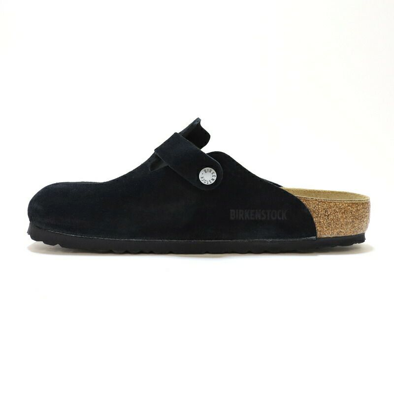 ビームス別注 BIRKENSTOCK ボストン 42 オールブラック スエード ビルケンシュトック×ビームス、オールブラックのクロッグ