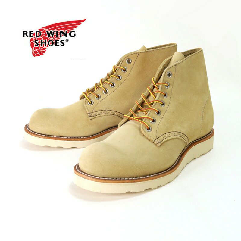 Ya2/レッドウイングREDWING/ブーツ/6インチクラシックラウンドベージュ・サンド/「ハトメ」仕様/8167/メンズ【正規取扱】
