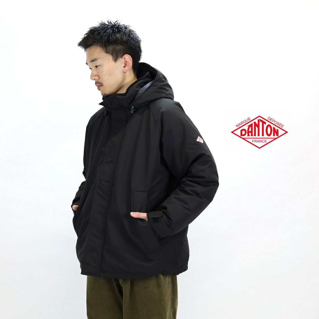 ハト　DANTON ブラック ダウンジャケット Mサイズ ハト DANTON ブラック ダウンジャケット Mサイズ ハト DANTON ブラック