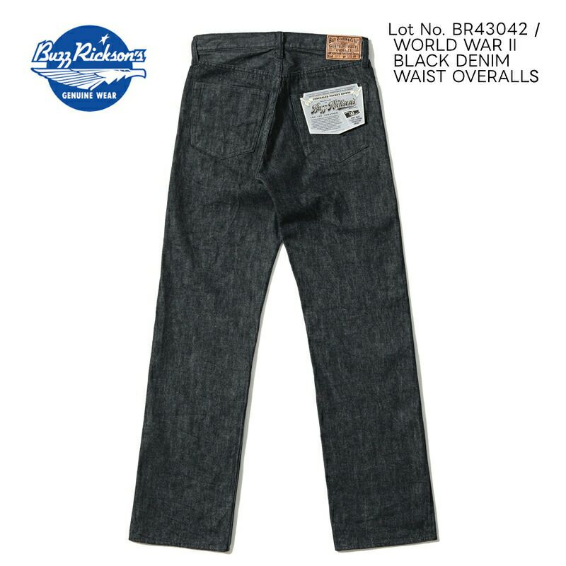 Ya2/バズリクソンズBUZZRICKSONS/大戦モデル/ブラックデニムウエストオーバーオールズ/BR43042/メンズ【正規取扱】