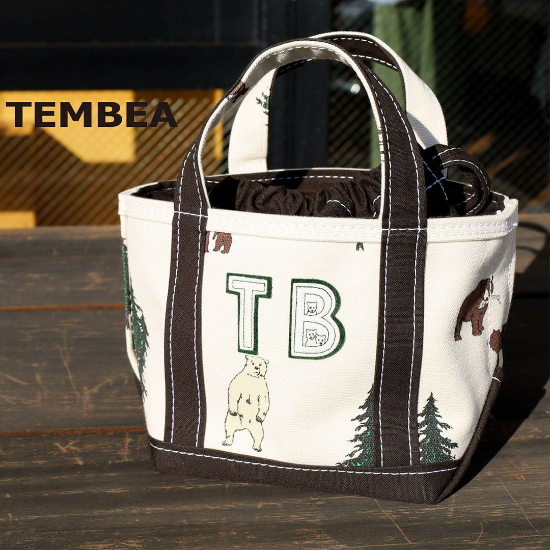 テンベア TEMBEA/トートバッグ/【別注】 BEAR柄 ミニトート バッグ/TMB