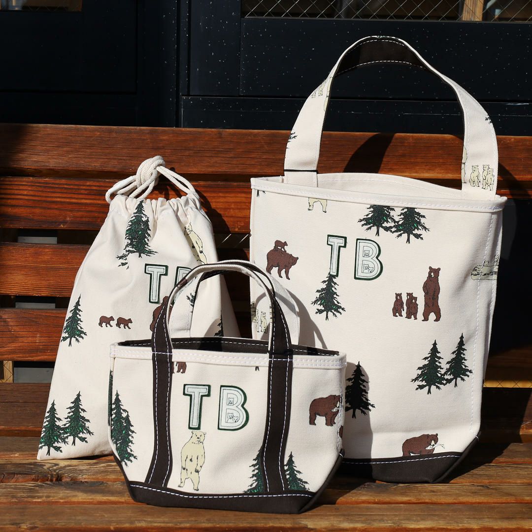 テンベア TEMBEA/トートバッグ/【別注】 BEAR柄 ミニトート バッグ/TMB